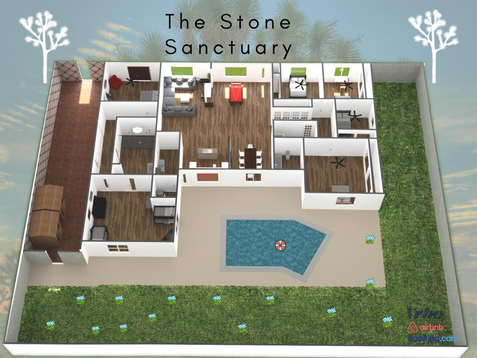 Lux Private Home - Pool, Billiards, 8 Smart Tvs, Board Games, Cotton Bedding - The Stone Sanctuary At Mccullough Hills Trailhead Las Vegas Exterior foto