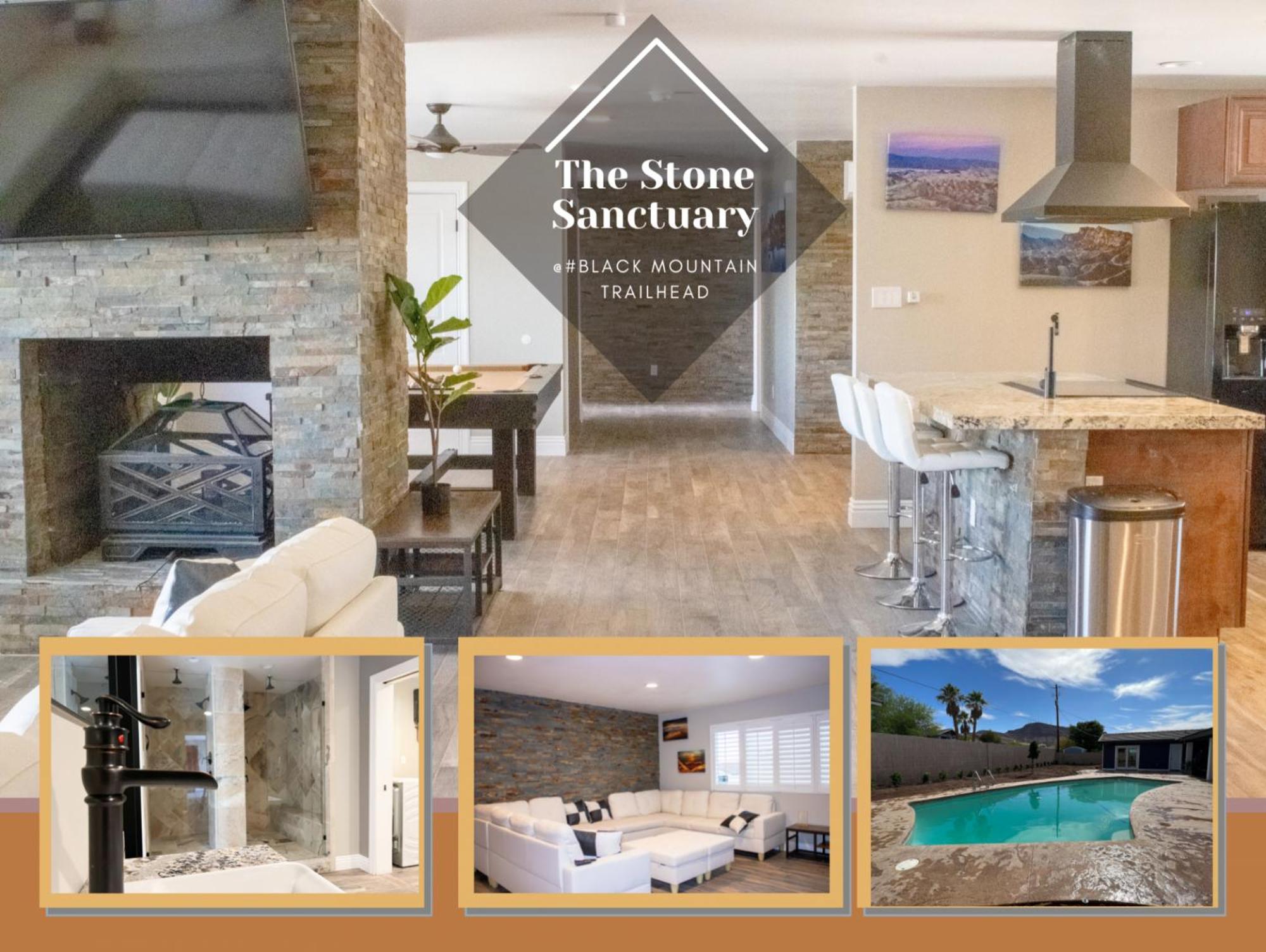 Lux Private Home - Pool, Billiards, 8 Smart Tvs, Board Games, Cotton Bedding - The Stone Sanctuary At Mccullough Hills Trailhead Las Vegas Exterior foto
